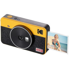 Kodak Mini Shot 2 Retro Camera and Portable Photo Printer iOS and Android 4Pass Technology (54x86mm) - Yellow - 8 Sheets