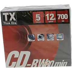 TX Think Xtra CD-RW 80 700MB – Lot de 5