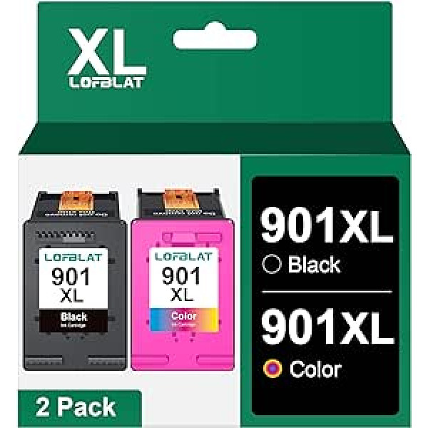 LOFBLAT 901 901XL Cartridges Compatible with HP 901 Printer Cartridges for HP Officejet 4500 J4580 J4680 J4524 J4535 J4540 J4550 J4585 J4624 J4660 J4680c J4860 G510 G5G510a G510g G510n