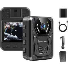 CAMMHD 4K/2160P HD Body Cam IP68 Waterproof 9-10 Hours 170° Wide Angle Infrared Night Vision Suitable for Police Fire Brigade etc(32GB)