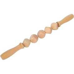 ‎Generic Fascia massage roller, wooden scraping sticks with round cubes, flushes out toxins, reduces fat, stimulates lymphatic drainage for body relief