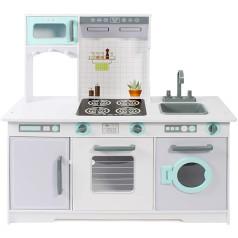 Bayer Chic 2000 - Children's Kitchen, Extra Large Play Kitchen for Children from 3 Years, White, Grey, Mint
