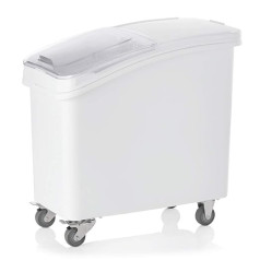 WAS 9214 120 Polyethylene Ingredients / Storage Container with Polycarbonate Lid, 120 L, Length 77.5 cm, Width 47.0 cm, Height 73.5 cm
