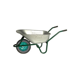 Construction Wheelbarrow 100 Litre Green Wheelbarrow Solid Tire
