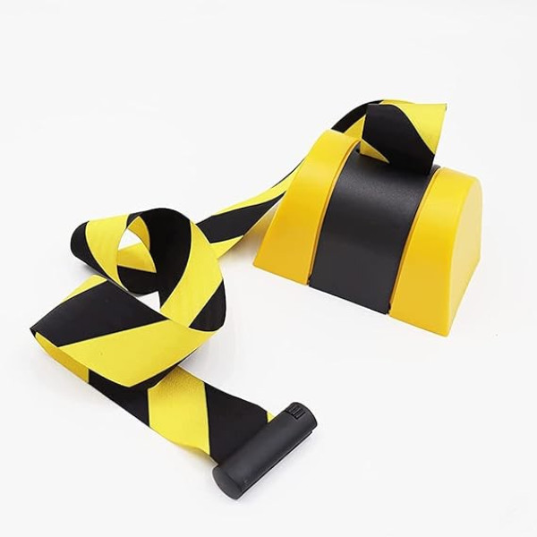 DKULMN 10 m einziehbare Wandhalterung, einziehbare Gürtelbarriere für die Wandmontage im Innen- und Außenbereich, Klebeband Nicht kreuzen, Seiltrennwand für Führung