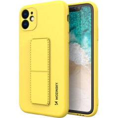 Silikona maciņš ar statīvu priekš iPhone 12 Pro Max Kickstand Case, dzeltens