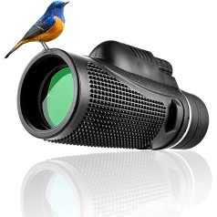 Monocular T8-12x Zoom Monocular with Night Vision | Telescope Adult with BAK4 HD FMC with Adapter and Tripod | Small Telescope for Bird Watching, Hunting, Sports and More | As a Gift