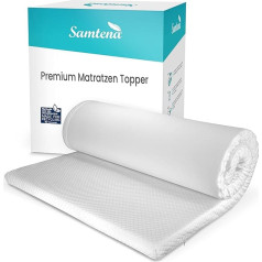 Samtena Viscoelastic Mattress Topper Deluxe with Memory Foam Effect, 80 x 200 x 5 cm