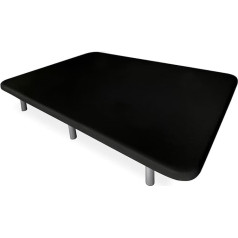 Duérmete Online DUÉRMETE ONLINE - Reinforced 3D Padding with 5 Reinforcement Bars and 6 Metal Feet 27cm 135x190cm Black