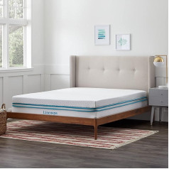 Linenspa 10 cm Gel Infused Memory Foam Mattress Topper with Zippered Cover - Mattress Topper Double Bed (135 x 190 cm)