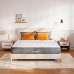 Sweetnight Mattress 180 x 200 cm 7-Zone Hardness H4 Spring Mattress Medium Firm Barrel Pocket Spring Mattress Oeko-Tex Certified with Breathable Cover Size: 180 x 200 cm