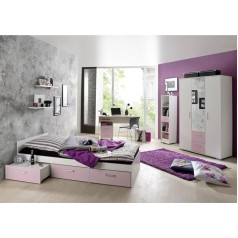 Storado.de Steffi 4260498522767 Children's Room 5-Piece Set White / Lilac