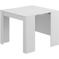 Bricohabitat habitdesign 004580bo – Dining Table Console Extendable up to 235 cm, Gloss White Finish