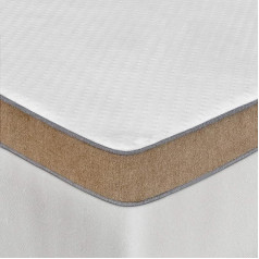 Bedstory Topper 140 x 200 cm, 7.6 cm Gel Foam Memory Topper, Mattress Topper Hardness H2 + H3 2-in-1 Cold Foam, Orthopaedic Mattress Topper, with Removable Cover, White