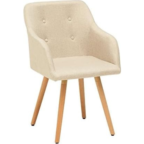 Invicta Interior Designer Chair Scandinavia Meisterstück Beech Frame Natural with Armrests in Retro Trend Dining Room Chair Dining Room