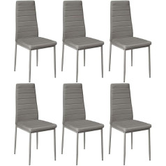 Shunyi Fashion Dining Room Chairs, Set of 4, Modern Chairs for Dining Nook, Kitchen (Grey, 6)