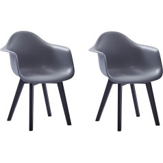 SAM Luis Shell Chair, Plastic Shell Seat, Beechwood Frame, Designer Chair Scandinavian Style