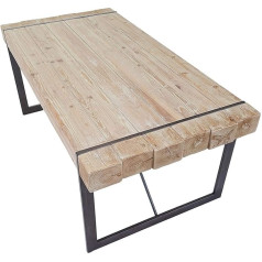 Mendler Dining Room Table - Rustic, Solid Pine Wood Dining Table - HWC-A15