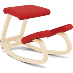 Varier Original Variable Knee Chair by Peter Opsvik Design - Natural/Red