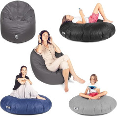 Patch Home Patchhome 2 in 1 Function Bean Bag, 100 cm Diameter, Suitable for Indoor and Outdoor Use, Ready Filled Available