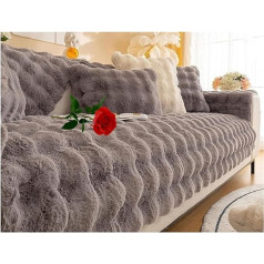 Iliemao Plüsch Winter Couchbezug, Couch Cover Ecksofa L Form Sofabezug Sofaschoner Antirutsch Sofaschutz Hund Kratzschutz Katze rutschfeste Sofa Überzug (Color : M10-2, Size : 1pcs 110x240cm)