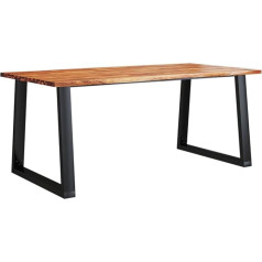 vidaXL Dining Table Tree Edge 180 x 90 x 75 cm Solid Acacia Wood