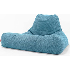Lounge Pug , Giant Bean Bag Lounge Chair Pom-Pom Turquoise