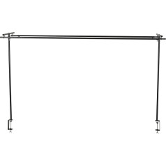 Spetebo Decorative Table Frame, Black, Extendable, 140-250 cm, Metal Decorative Pole with Screw Clamps, Table Decoration Holder, Rod Frame for Christmas, Easter, Birthday Party