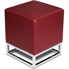 Neuerraum Dice Stool Leather Red Wine Red Bordeaux Red