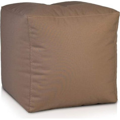 Ecopuf Cube L Pouf Outdoor Footrest Polyester Waterproof Oxford 600D Outdoor with Polystyrene Balls Dimm 50x50cm