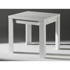 Unbekannt Kitchen Table Extending Table 80 x 80 cm White