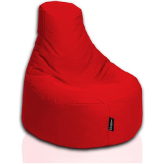 Bubibag Gamer Bean Bag, Lounge Chair, Gaming Bean Bags, Indoor & Outdoor Cushion for Children and Adults (Red)