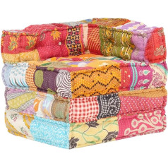 ‎Arkem ARKEM Modular Pouf Patchwork Fabric Bean Bag Couch Pipersong Meditation Chair Reading Chair