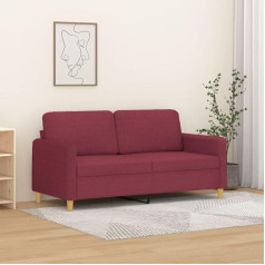 CIADAZ 2-Sitzer-Sofa Weinrot 140 cm Stoff, Loungesofa, Sofas & Couches, Relaxsofa, Couch für Wohnzimmer, Couch Mit Schlaffunktion - 359484
