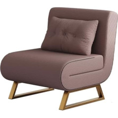 Sofa Bed, 3-in-1 Multifunctional Sleeping Chair with Adjustable Backrest, Soft and Thick Sponge Cushion/Latex, Convertible Sofa Chair, Leisure Lounger Lounge Couch, Brown B