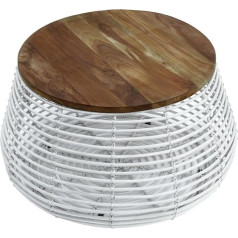 Dbhfgjmn Entrance Area Console Table Sofa Table Coffee Table 60 cm Living Room Table Sofa Table Wicker Table Wood Round