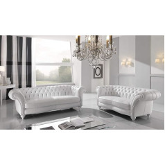 Jvmoebel Chesterfield Elegant Designer Upholstery Couch Luxury Sofa Set Seat Sofas Couchen