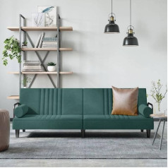 Bulaned Sofa Bed with Armrests, Dark Green, Velvet Sofa with Sleep Function, Sofa Bed, Sofa Bed, Sofa Bed, Couch Bed, Sitting Area, Living Sofa