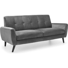Julian Bowen Monza 3 Seater Sofa Dark Grey