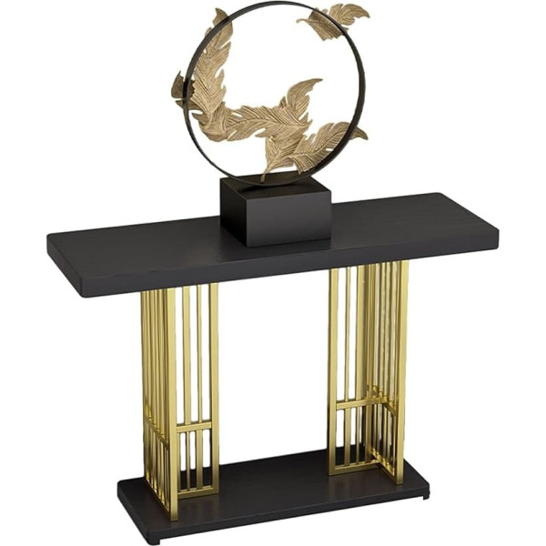 Axdwfd Kitchen Tables Living Room Console Table Solid Wood Sofa Table Metal Narrow Table Wall Table Tablet Holder