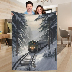 Ririx Wald-Zug-Überwurfdecke, Zugdecke, für Bett, Couch, Sofa, Stuhl, Camping und Reisen, leichte Decke, groß (203,4 x 152,4 cm)