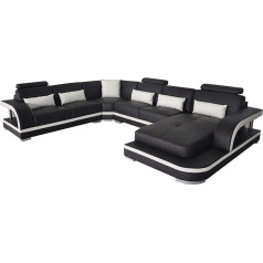 Jvmoebel Leather Corner Sofa Corner Living Landscape Set Design Modern Couch Sofas UForm G8011