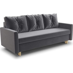 Sofnet Rico Sofa Bed - Sofa with Pull-Out Bed, Storage Box, Bed Function, Scandinavian Upholstery Set, Bonell Spring Core