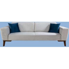 Jv Möbel 3 Seater Luxury Sofa 3 Seater Sofa Seater Fabric White Living Room New
