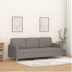 LAPOOH 3-Sitzer-Sofa Taupe 180 cm Stoff, Loungesofa, Sofas & Couches, Relaxsofa, Couch für Wohnzimmer, Couch Mit Schlaffunktion - 359493