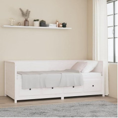 Ciadaz Day Bed White 90 x 200 cm Solid Pine Sofa Bed Daybed Sofa Bed Sofa Bed Sofa Bed Youth Bed Frame Bed Couch 820902