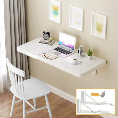 Folding Wall Table, Folding Wall Table, Folding Dining Table for Household, Small Apartment, Kitchen, Wall Mounting, Floating Workbench, Computer Table, Bookshelf with Large Storage Space