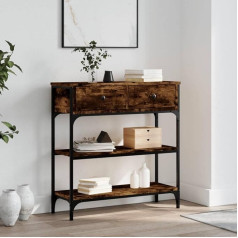 Ciadaz Konsolentisch Räuchereiche 72,5x25x75 cm Holzwerkstoff, Couchtisch, Console Table, Beistelltisch, Sideboard, Wohnzimmertisch, Couchconsole, Flurtisch - 834187