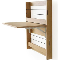 Klappbarer Wandschreibtisch, an der Wand montierter Drop-Leaf-Tisch aus Holz, Schreibtisch mit Aufbewahrungsregalen, klappbarer Wandtisch, schwebender Schreibtisch, platzsparend, mit Regal,