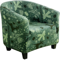 Jodimitty Elastic Christmas Chair Cover Tub Sofa Armchair Seat Cover Slipcover Furniture Sofa Couch Green
